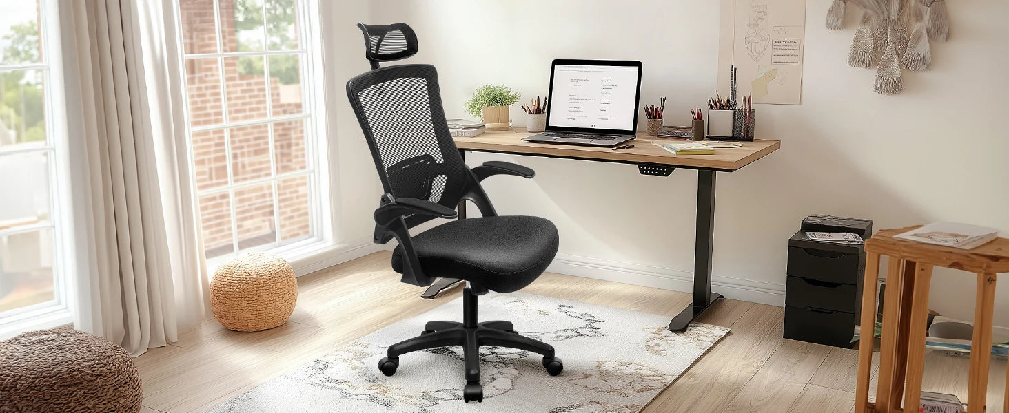 NEO CHAIR Ergonomic Adjustable Home Office Desk Chair High Back Computer Gaming Mesh Chair Comfy Task Adjustable Arms Lumbar