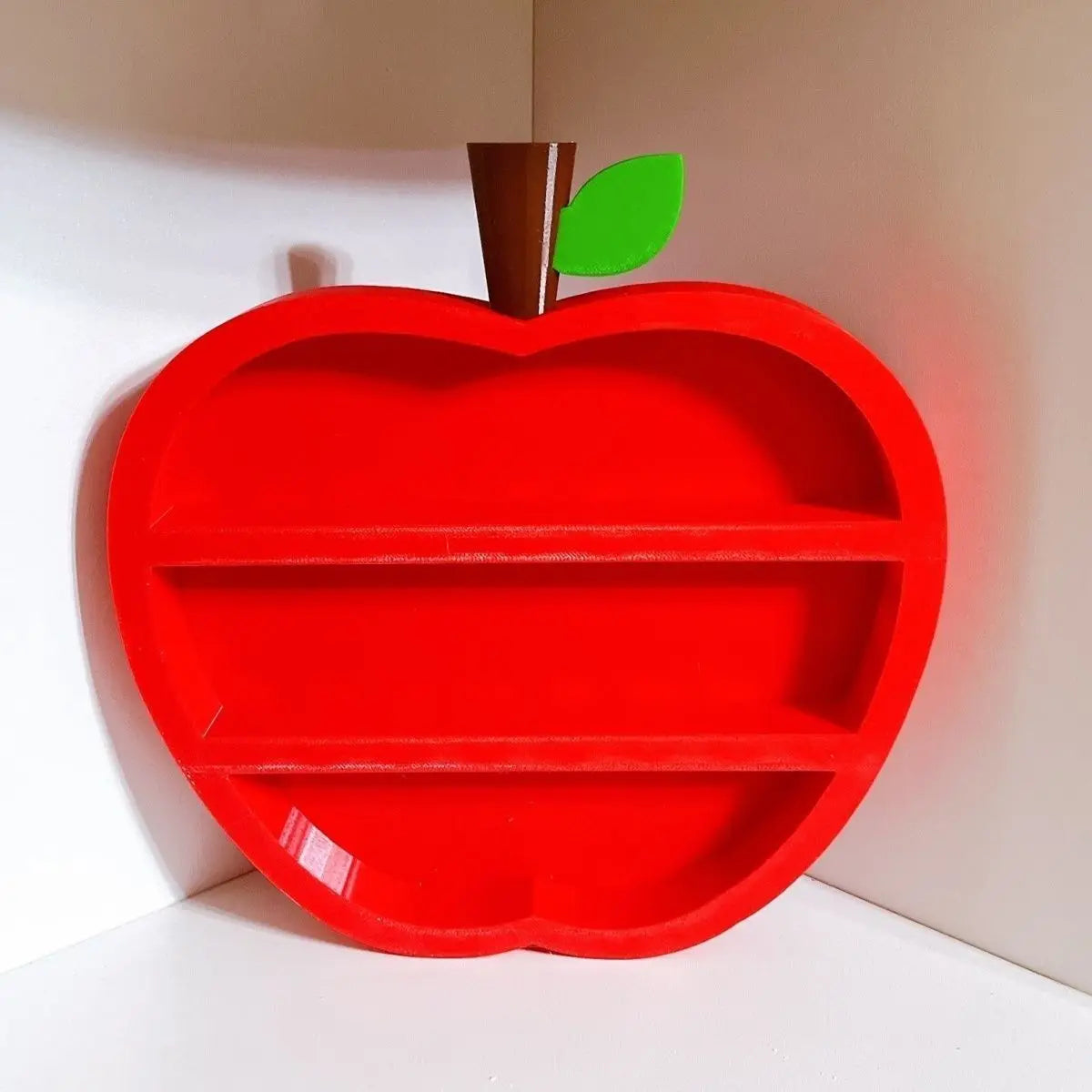 Kawaii Red Apple Mini Display Storage Box Creative Rack Storage Rack Desktop for Trendy Figure Pops Mart Blind Box Wholesales