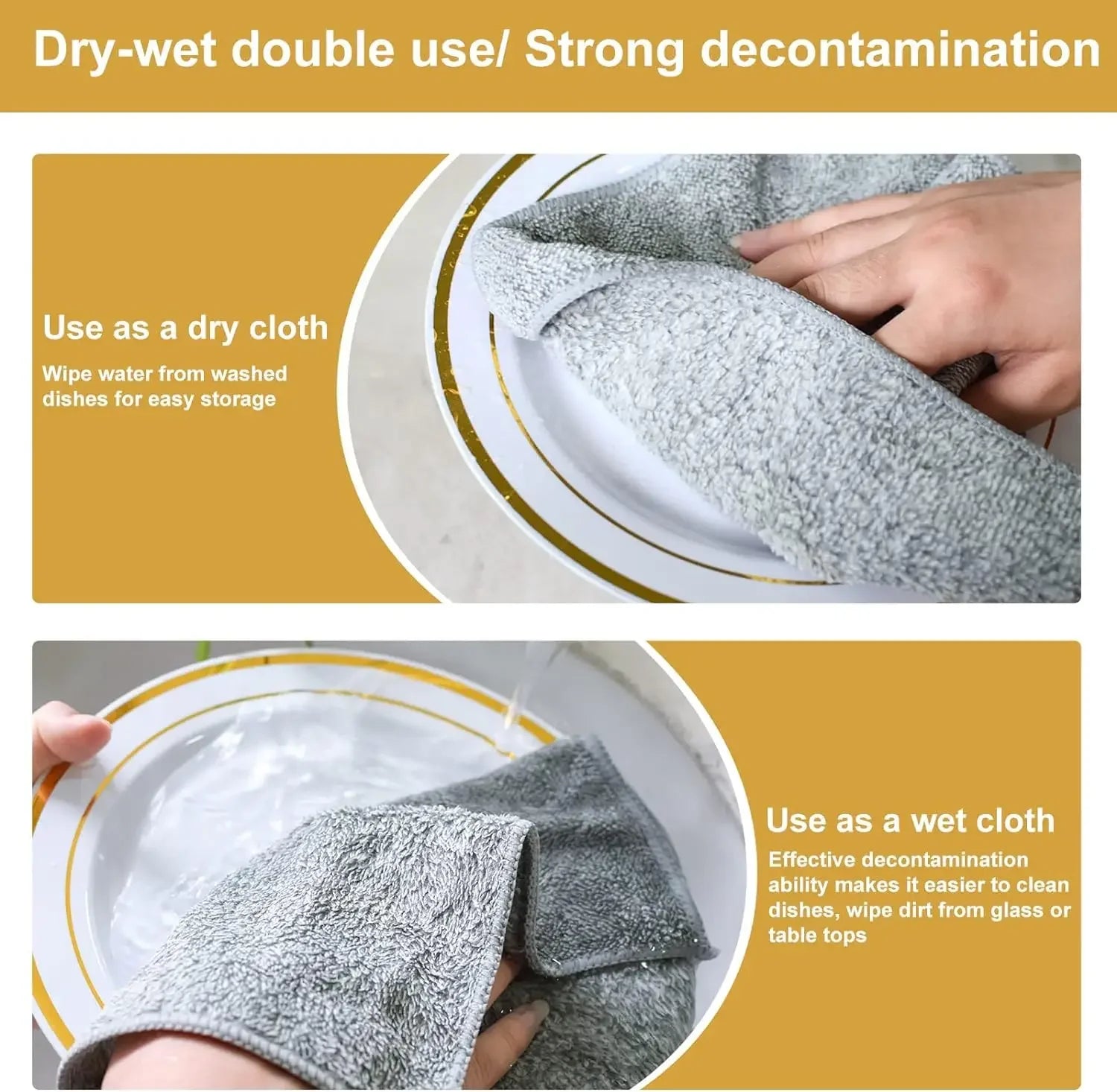 Reusable Bamboo Cleaning Cloth Set