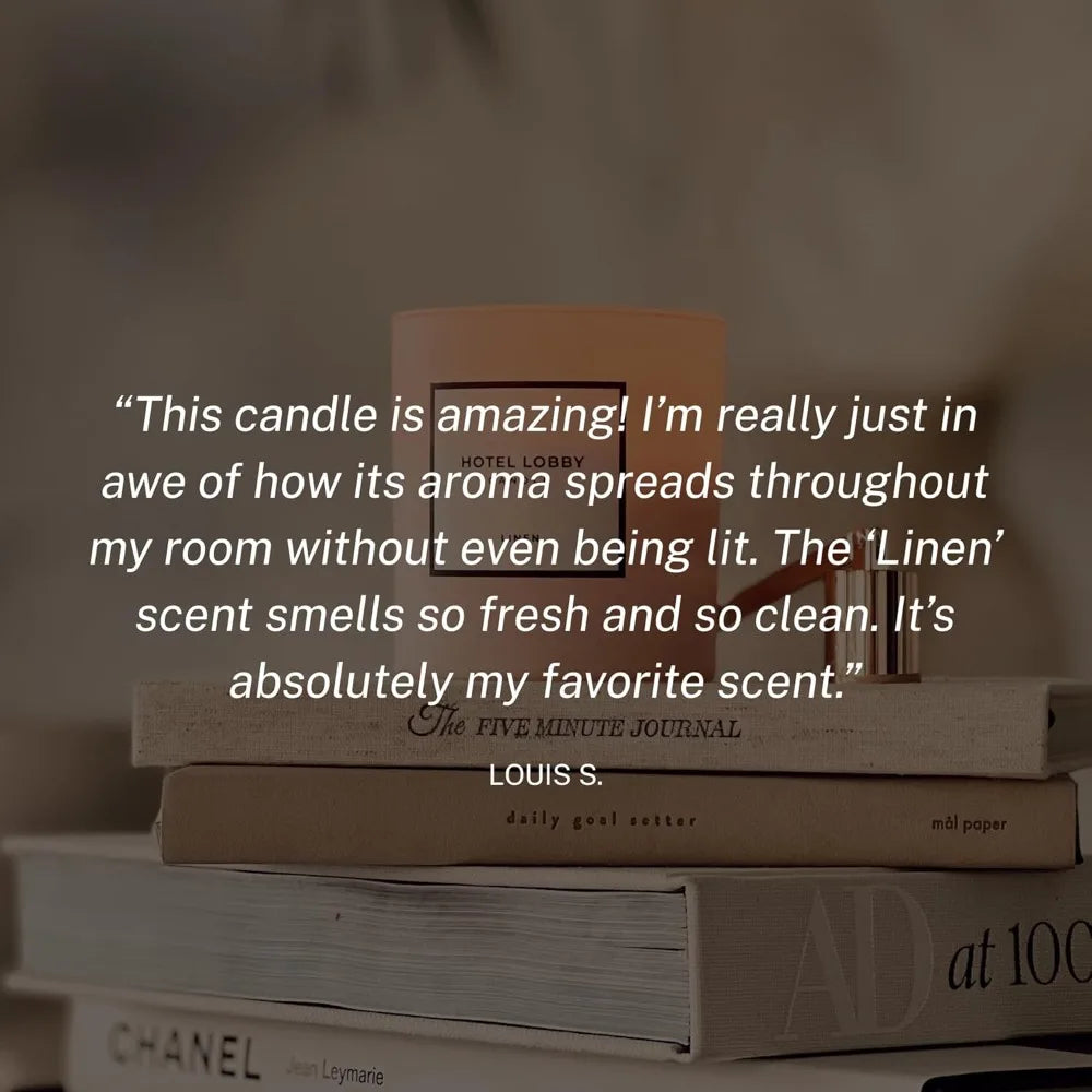 Luxury Soy Candle – Pink Pepper, Linen & Sandalwood Scent