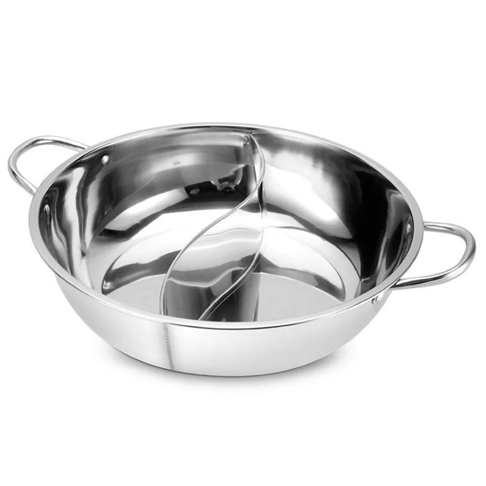 28cm Stainless Steel Double Hotpot Cooker for Gas Stove