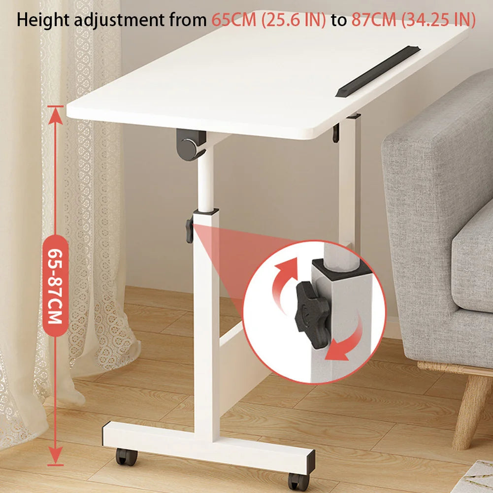 Adjustable Mobile Standing Desk with Wheels – 80x40cm