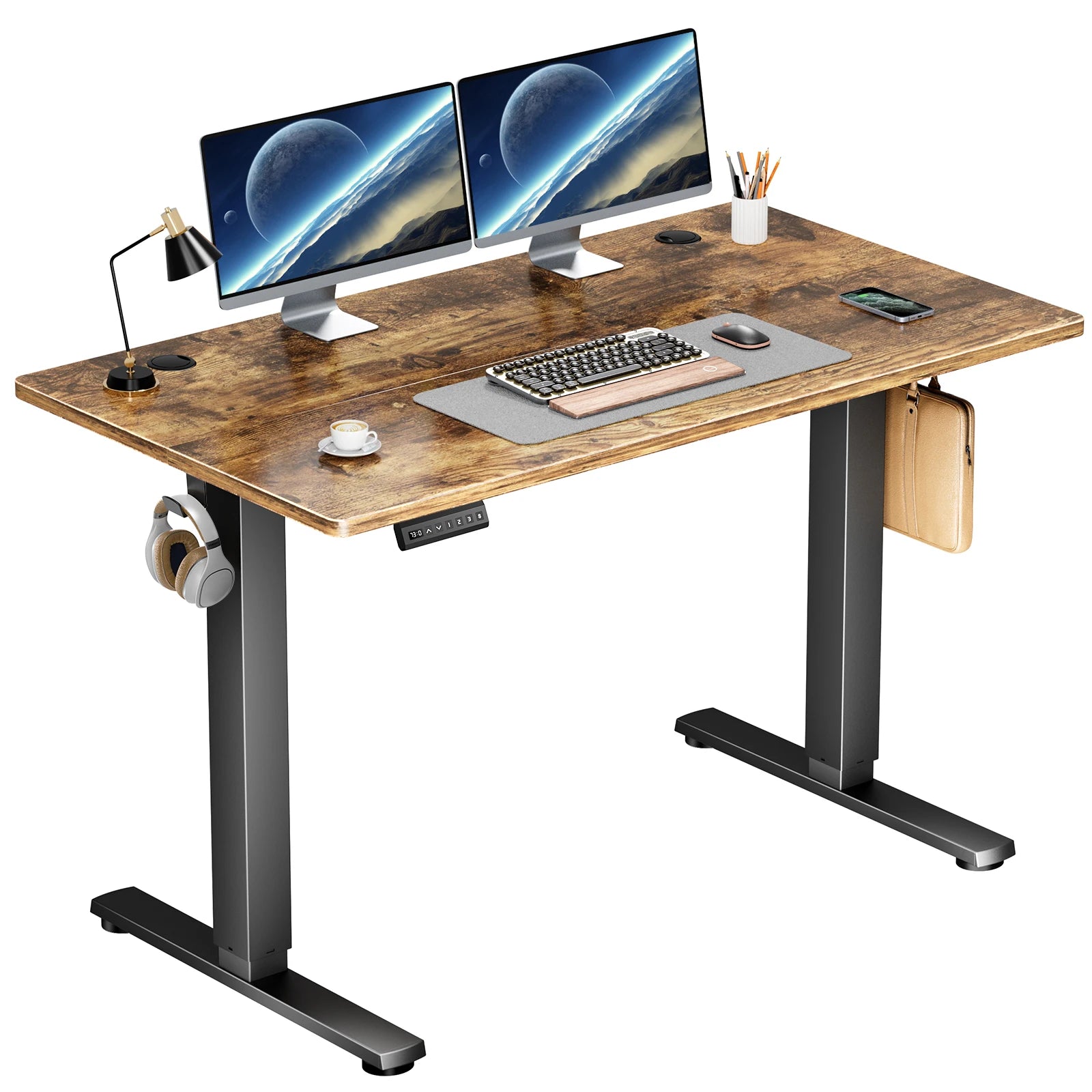 JHK 40x24 Adjustable Standing Desk – Sit & Stand Workstation