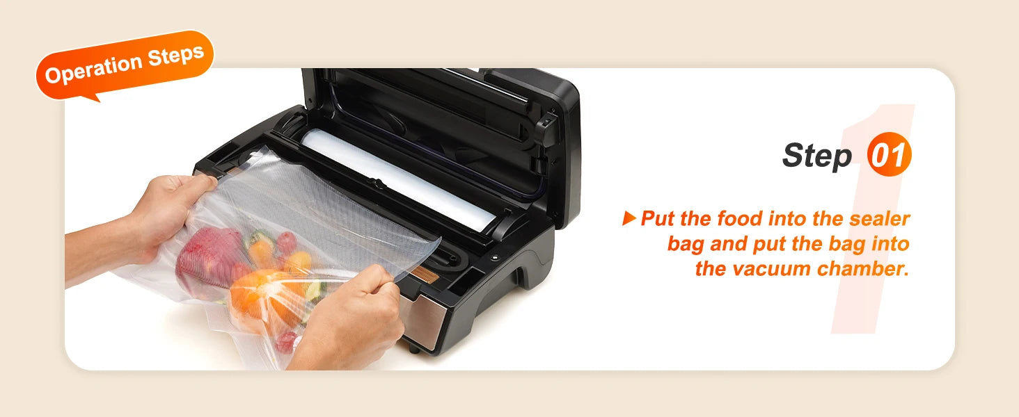 130W 90Kpa Vacuum Sealer Machine with 10 Bags Kitchen