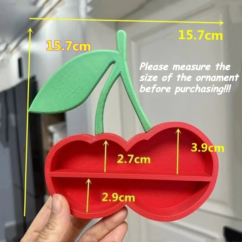 Kawaii Red Apple Mini Display Storage Box Creative Rack Storage Rack Desktop for Trendy Figure Pops Mart Blind Box Wholesales