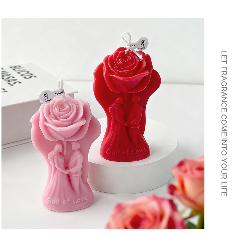Rose Candle Decor - Romantic DIY for Valentine & Wedding