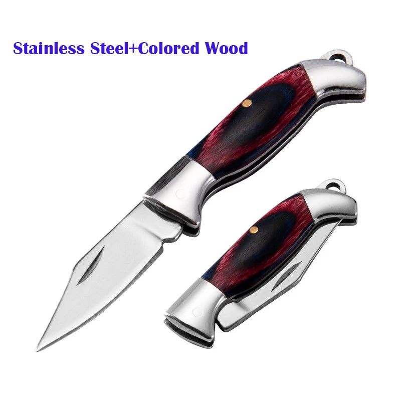 Mini Brass Folding Knife Keychain - EDC Survival Cutter