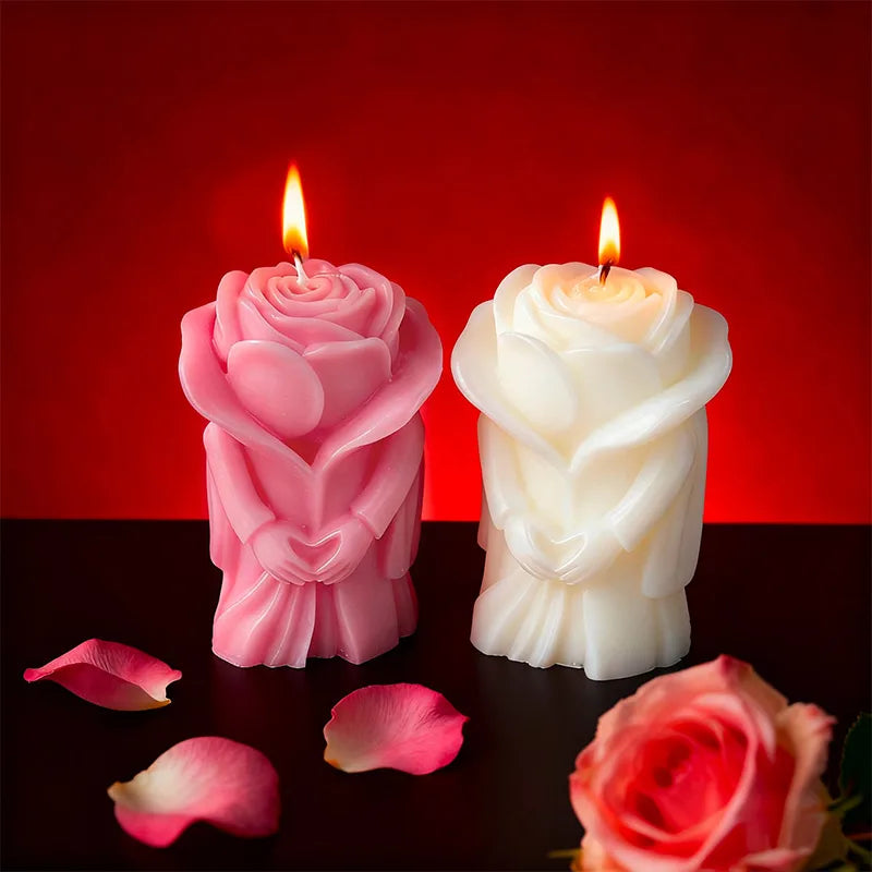 Rose Candle Decor - Romantic DIY for Valentine & Wedding