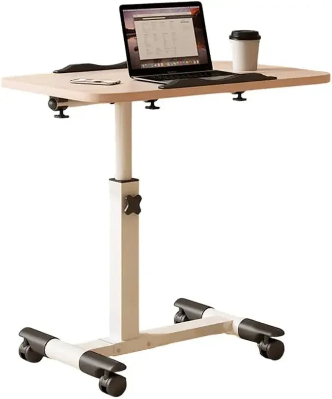 Adjustable Foldable Mobile Laptop Desk with Wheels