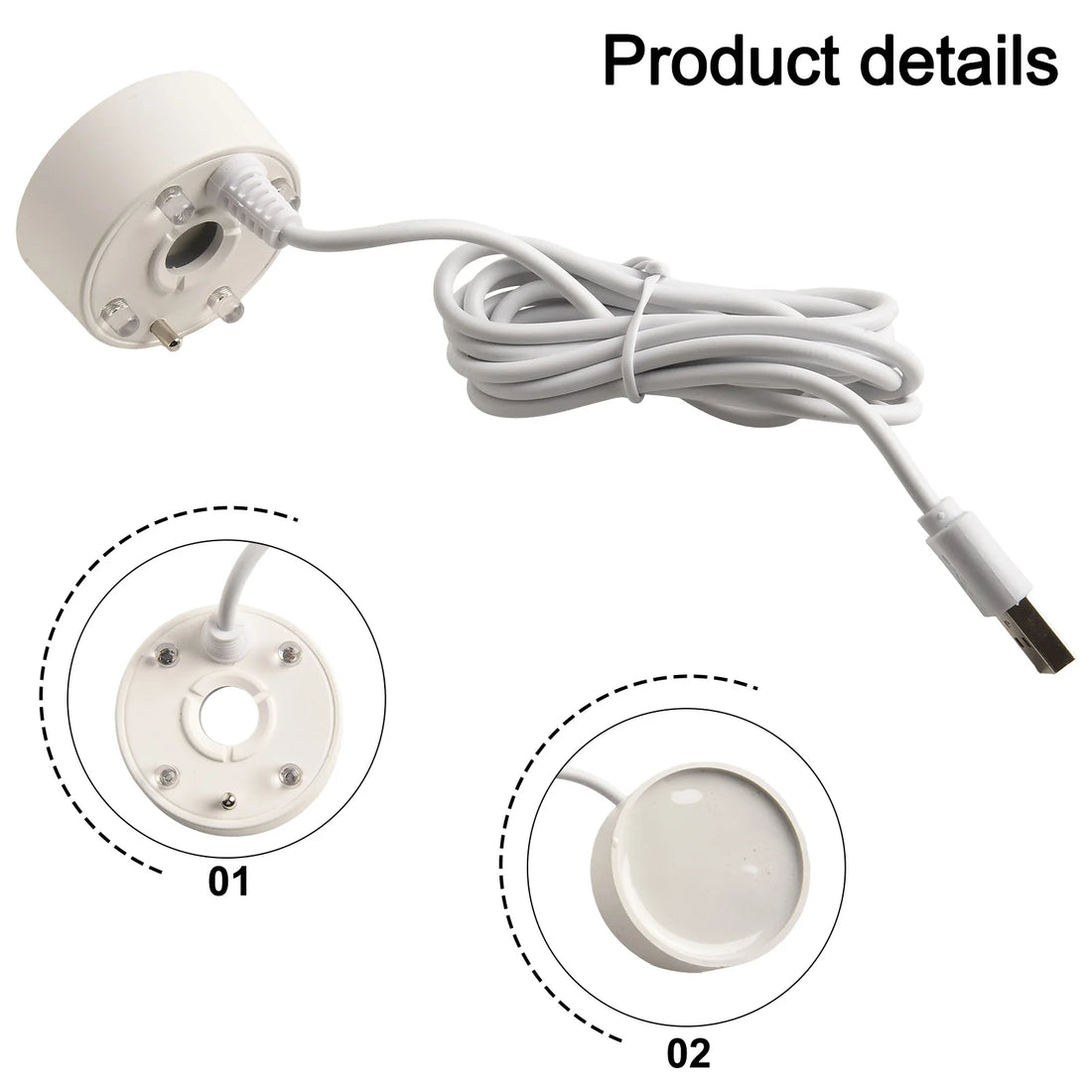 5V USB Mist Maker Fogger With Fog Maker Machine LED Colorful Lights Small Rockery Water Fish Tank Landscape Spray