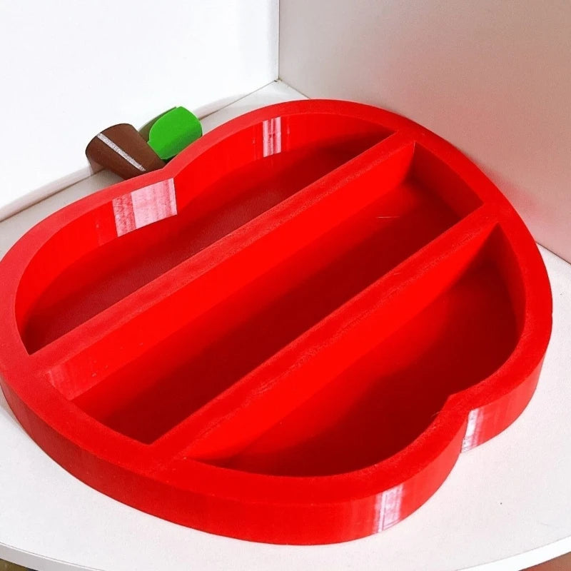 Kawaii Red Apple Mini Display Storage Box Creative Rack Storage Rack Desktop for Trendy Figure Pops Mart Blind Box Wholesales