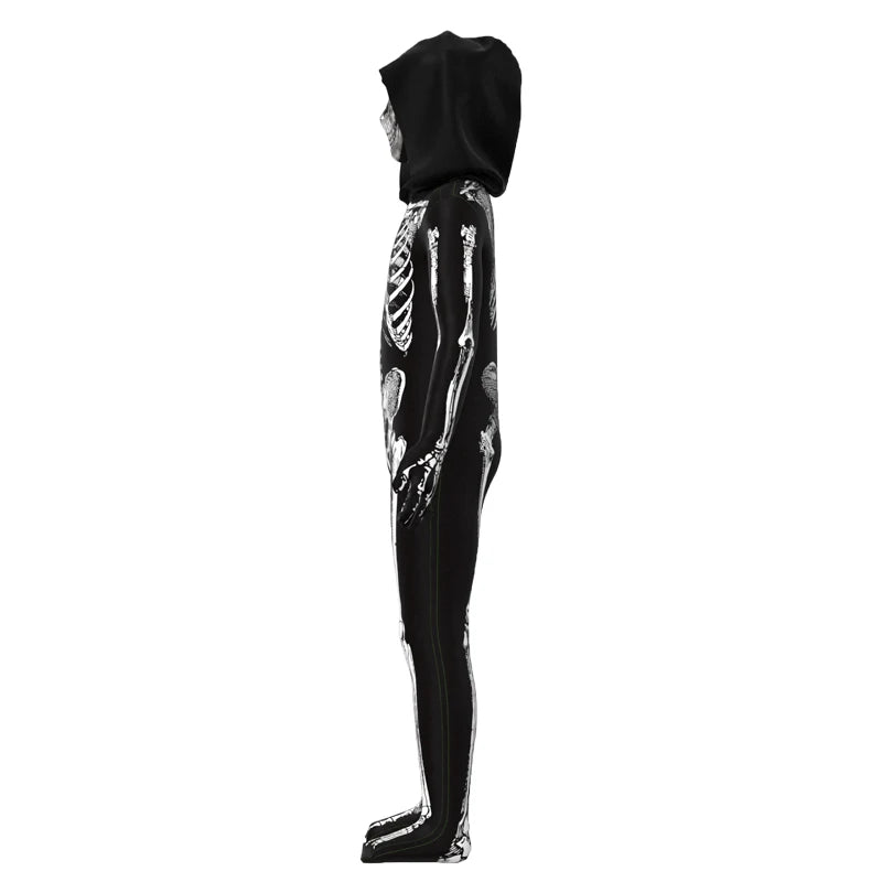 Scary Zombie Costume Cosplay Skeleton Skull Costume Suit Halloween Costume for Kids Adult Carnival Party Dress Up