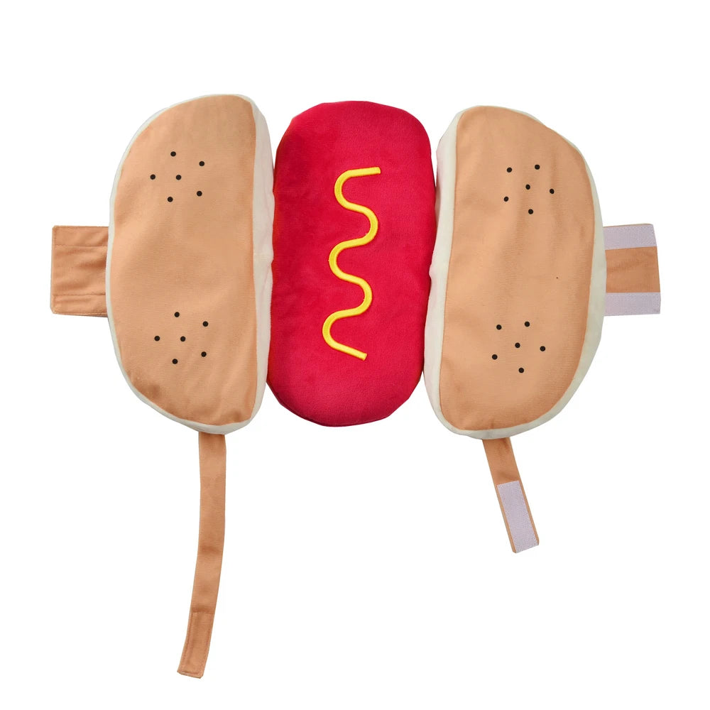 Halloween Dog Clothes Funny Hot Dog Shaped Pet Costume For Small Dogs Cats Adjustable Puppy Dress Up Dachshund Pug Party Suit