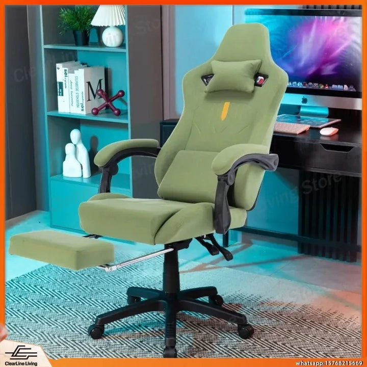 Ergonomic Office Chair with Footrest Adjustable Reclining Computer Chair Lumbar Support Massage Function Executive Work Chair