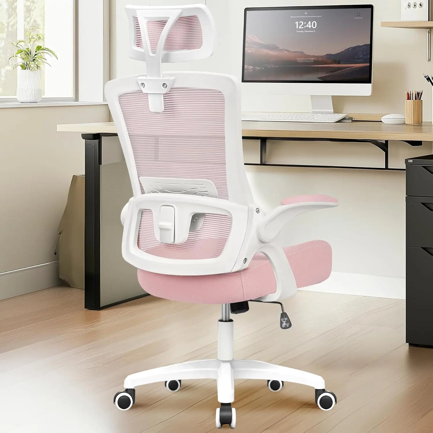 NEO CHAIR Ergonomic Adjustable Home Office Desk Chair High Back Computer Gaming Mesh Chair Comfy Task Adjustable Arms Lumbar