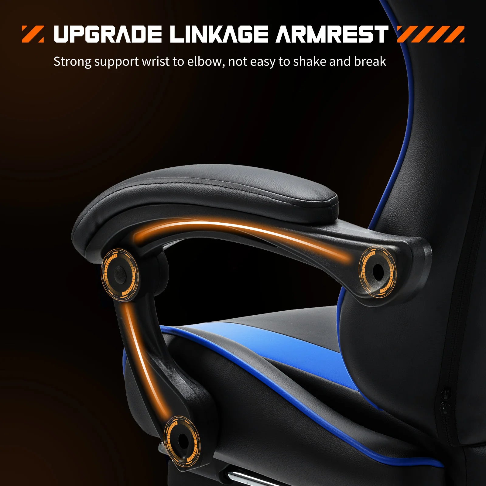 Red Ergonomic Gaming Chair with Lumbar Support