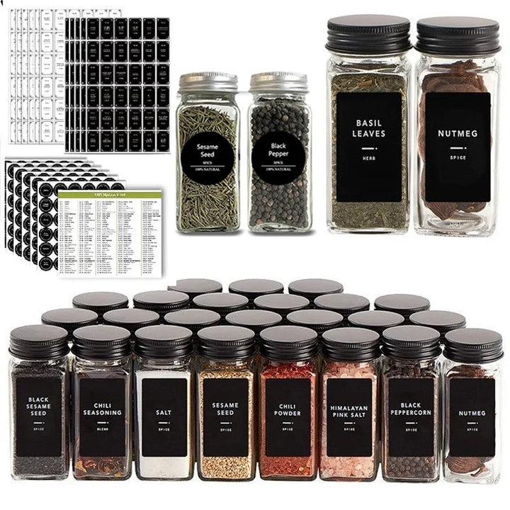 275Pcs Waterproof Preprinted Spice Jar Organizer Labels Set
