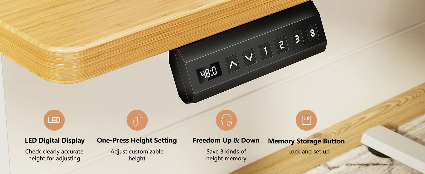 JHK 40x24 Adjustable Standing Desk – Sit & Stand Workstation