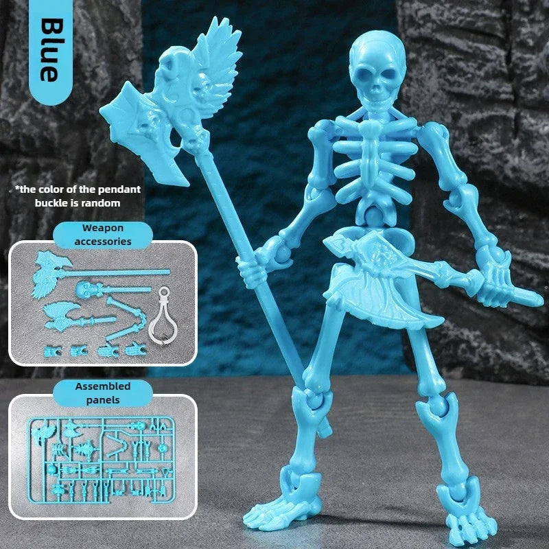 Skeleton Figure Action Skeleton Figurines With Multiple Accessories Realistic Movable Joints Model Statue For Christmas