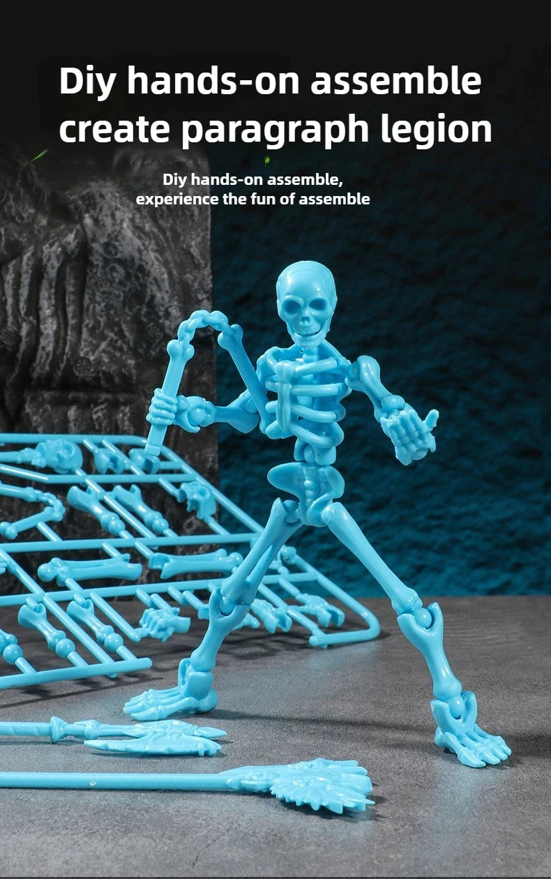  Skeleton Figure Action Skeleton Figurines With Multiple Accessories Realistic Movable Joints Model Statue For Christmas