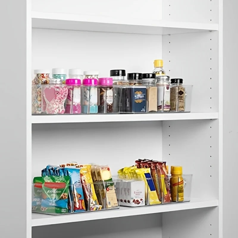 Clear Acrylic Refrigerator Organizer Bin with Removable Dividers