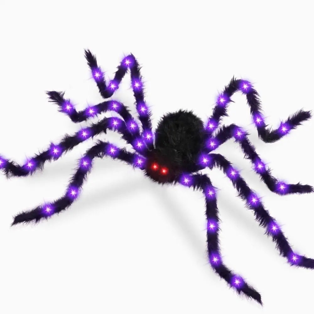 Practical 8 Modes Halloween Spider Web Lights Waterproof 250 LEDs LED Spider Net 5m Big Scary Giant Spider Party