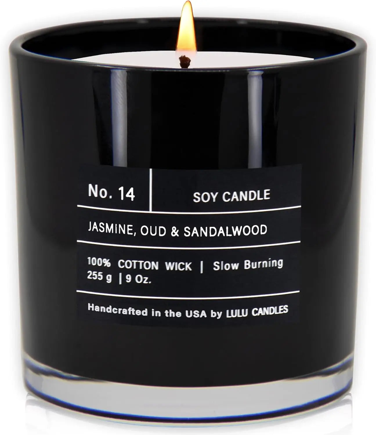Luxury Jasmine Oud Sandalwood Soy Candle – 9oz Hand Poured