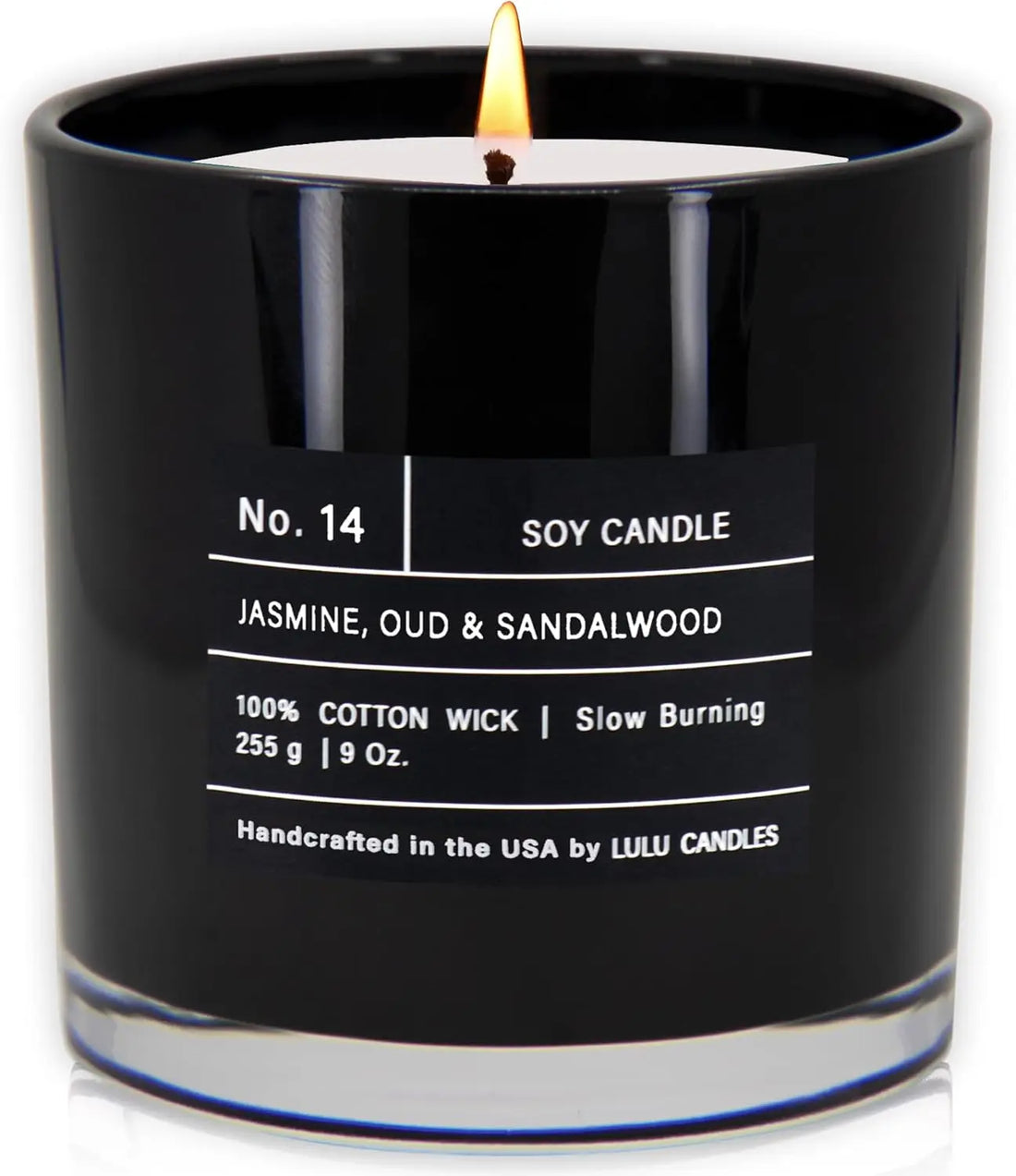 Luxury Jasmine Oud Sandalwood Soy Candle – 9oz Hand Poured