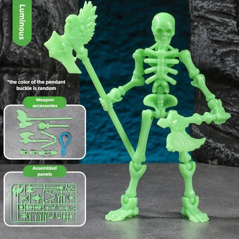  Skeleton Figure Action Skeleton Figurines With Multiple Accessories Realistic Movable Joints Model Statue For Christmas