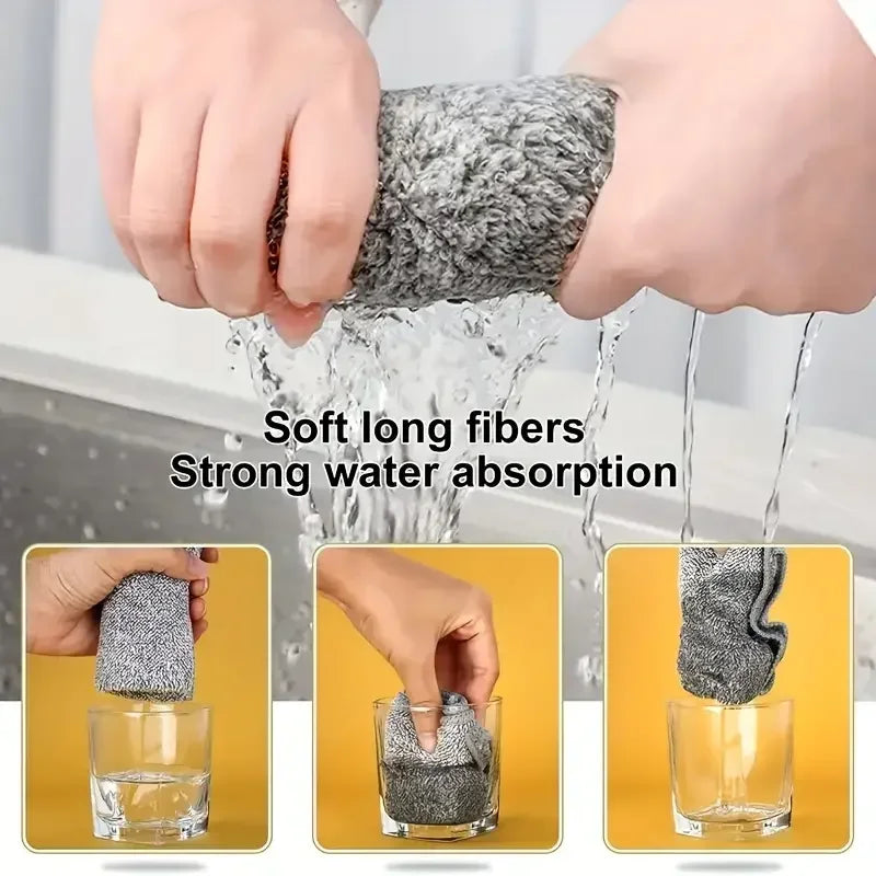 Reusable Bamboo Cleaning Cloth Set