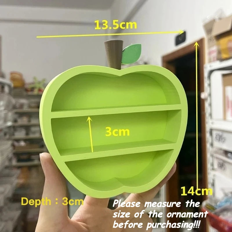 Kawaii Red Apple Mini Display Storage Box Creative Rack Storage Rack Desktop for Trendy Figure Pops Mart Blind Box Wholesales