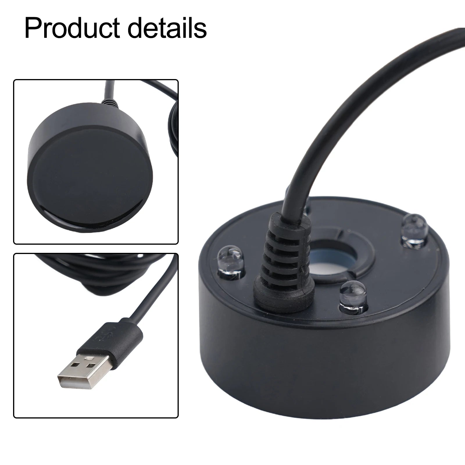 5V USB Mist Maker Fogger With Fog Maker Machine LED Colorful Lights Small Rockery Water Fish Tank Landscape Spray