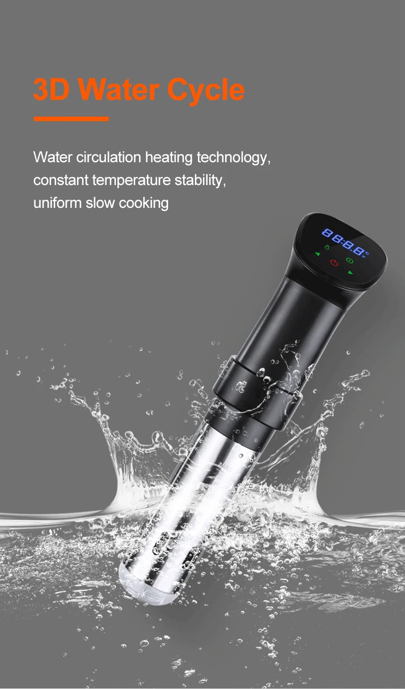 1800W Sous Vide Immersion Cooker LED Waterproof Precision