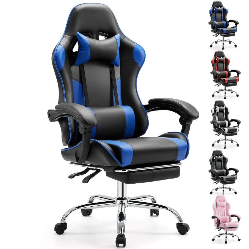 Red Ergonomic Gaming Chair with Lumbar Support