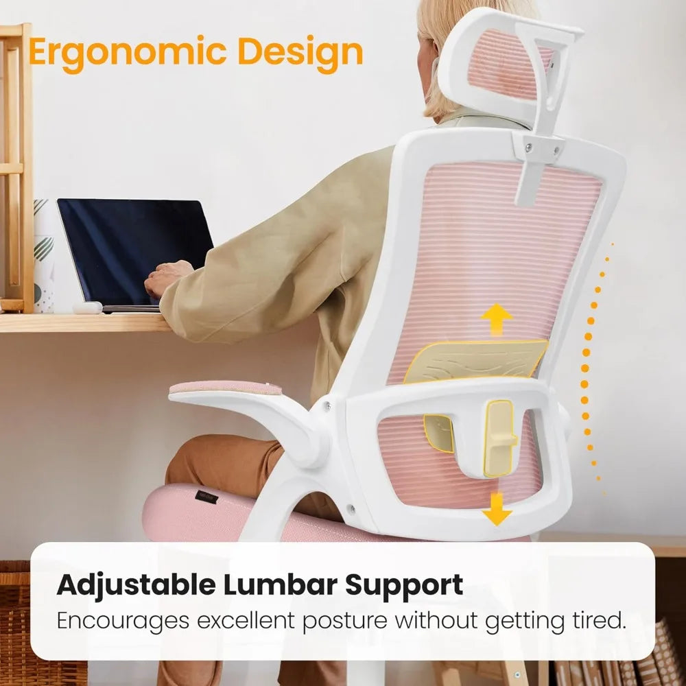 NEO CHAIR Ergonomic Adjustable Home Office Desk Chair High Back Computer Gaming Mesh Chair Comfy Task Adjustable Arms Lumbar