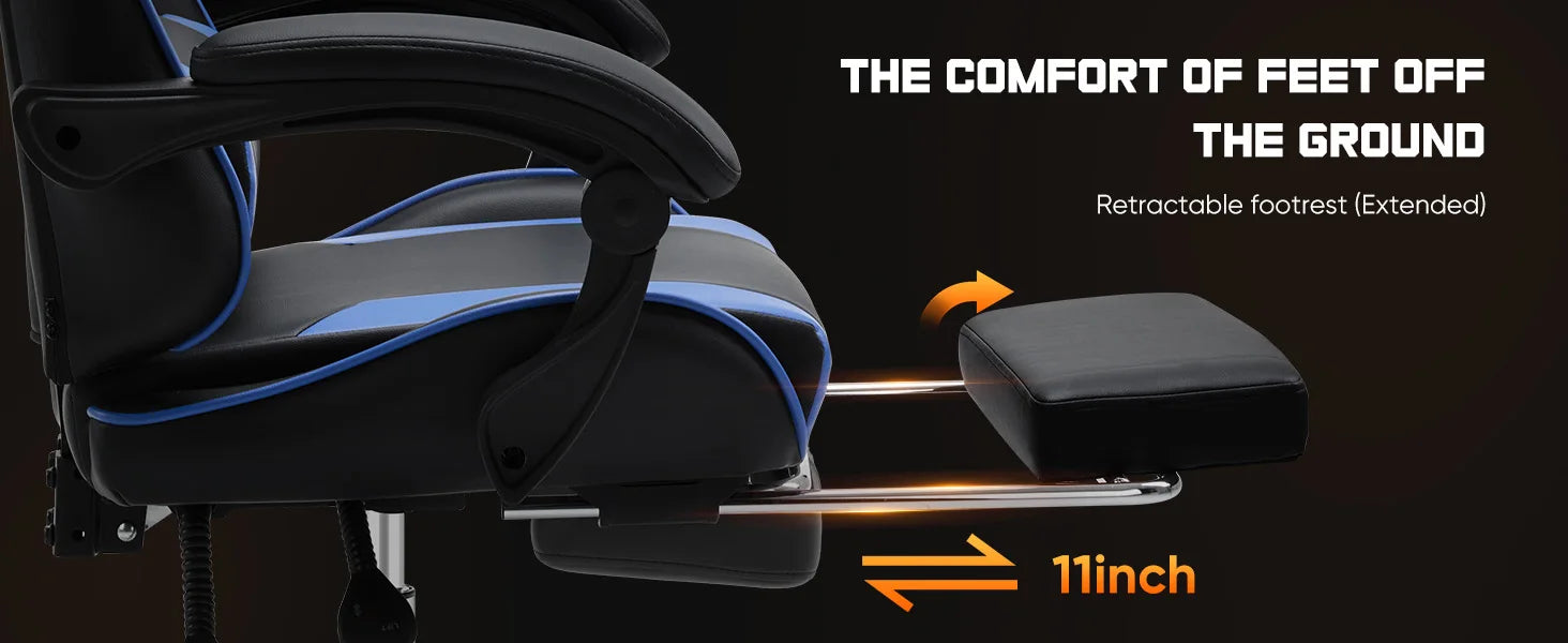 Red Ergonomic Gaming Chair with Lumbar Support