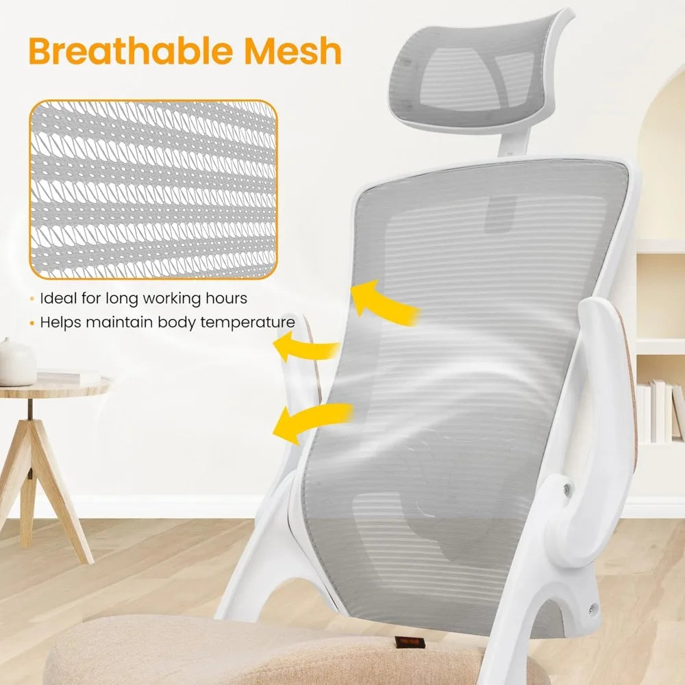 NEO CHAIR Ergonomic Adjustable Home Office Desk Chair High Back Computer Gaming Mesh Chair Comfy Task Adjustable Arms Lumbar