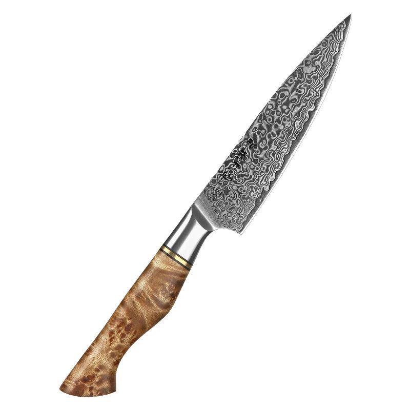 HEZHEN 5" Damascus Super Steel Sharp Kitchen Utility Knife