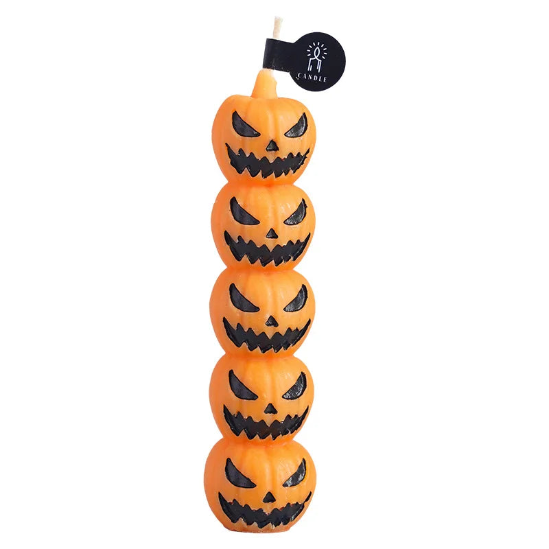 Halloween Aromatherapy Candles Spooky Skull Bone Fingers Pumpkin Candle 3D Flame Candles Festival Home Decoration Gifts