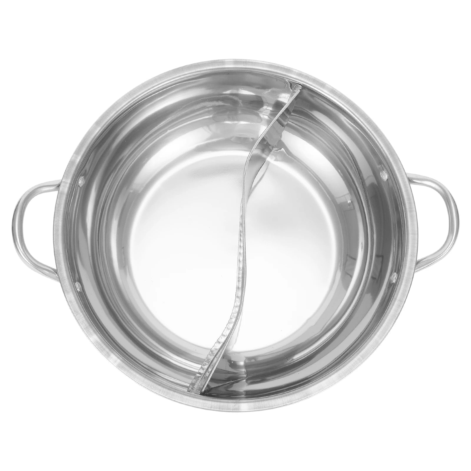 28cm Stainless Steel Double Hotpot Cooker for Gas Stove