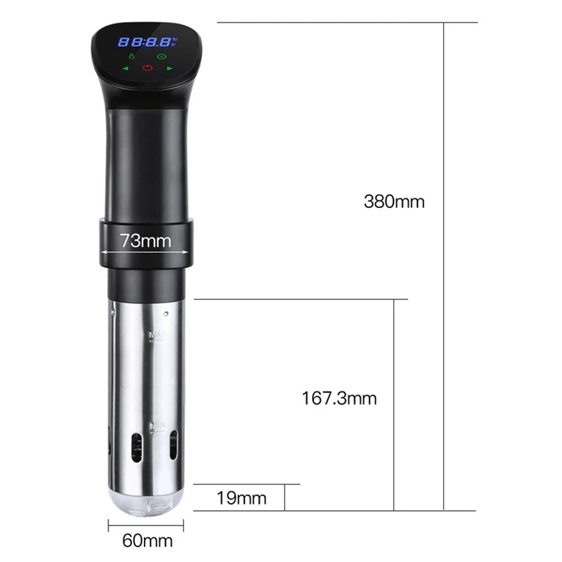 1800W Sous Vide Immersion Cooker LED Waterproof Precision