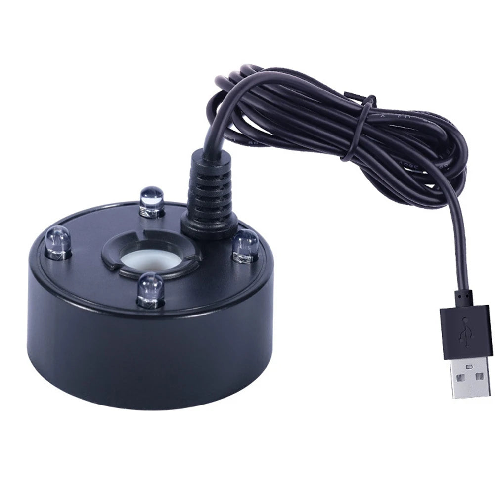 5V USB Mist Maker Fogger With Fog Maker Machine LED Colorful Lights Small Rockery Water Fish Tank Landscape Spray