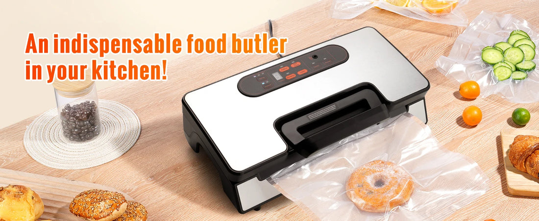 130W 90Kpa Vacuum Sealer Machine with 10 Bags Kitchen