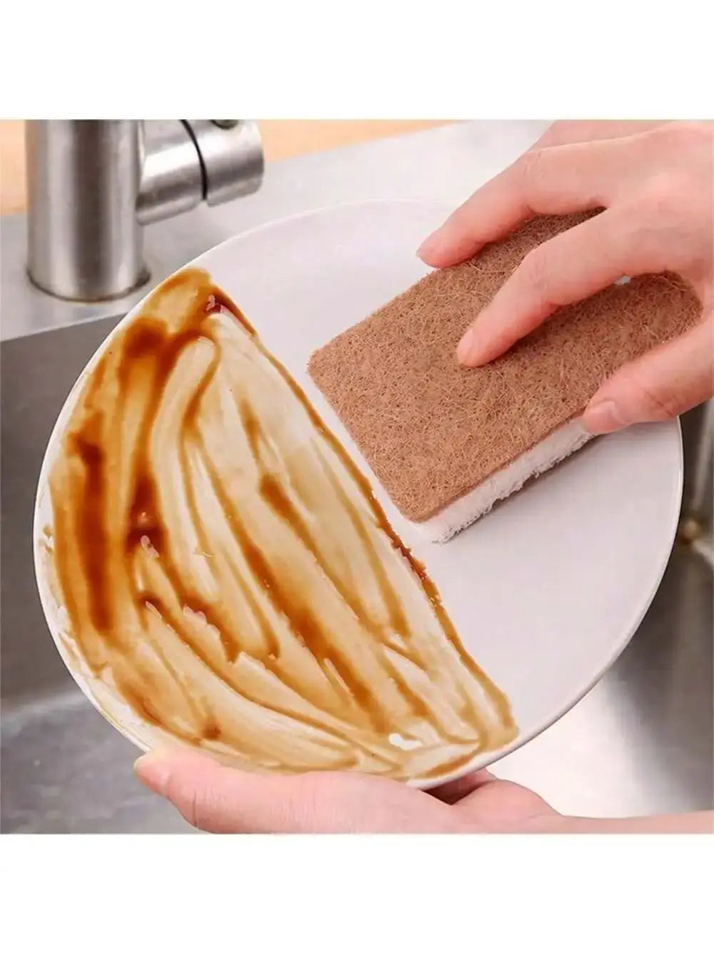 Natural Coconut Fiber Scrub Brush (6 Pieces)