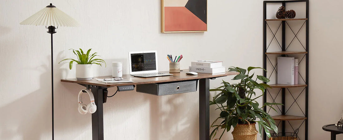 JHK  Ergonomic Electric Standing Desk Height Adjustable Computer Desk Large Work PC Table Home Office Writing Gaming Desks