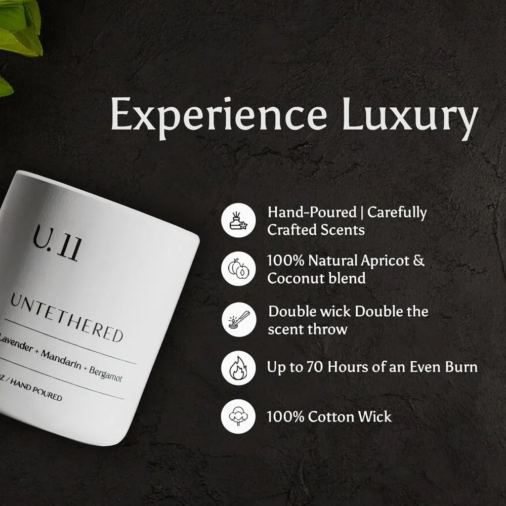 Lavender Mandarin Cedarwood Luxury Hand-Poured Candle USA