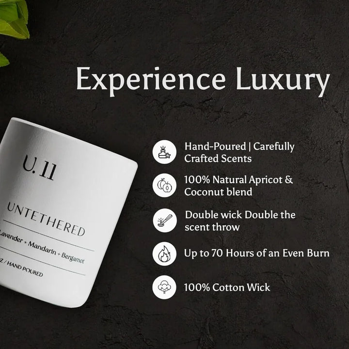 Lavender Mandarin Cedarwood Luxury Hand-Poured Candle USA