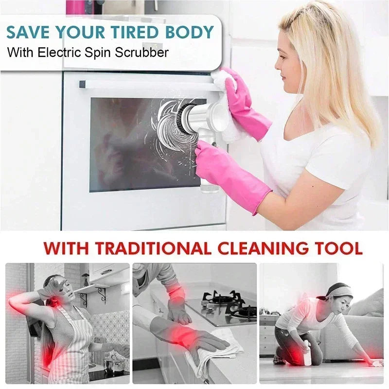 Electric Spin Scrubber (5 Heads)