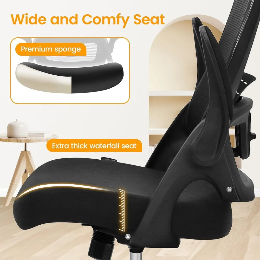NEO CHAIR Ergonomic Adjustable Home Office Desk Chair High Back Computer Gaming Mesh Chair Comfy Task Adjustable Arms Lumbar