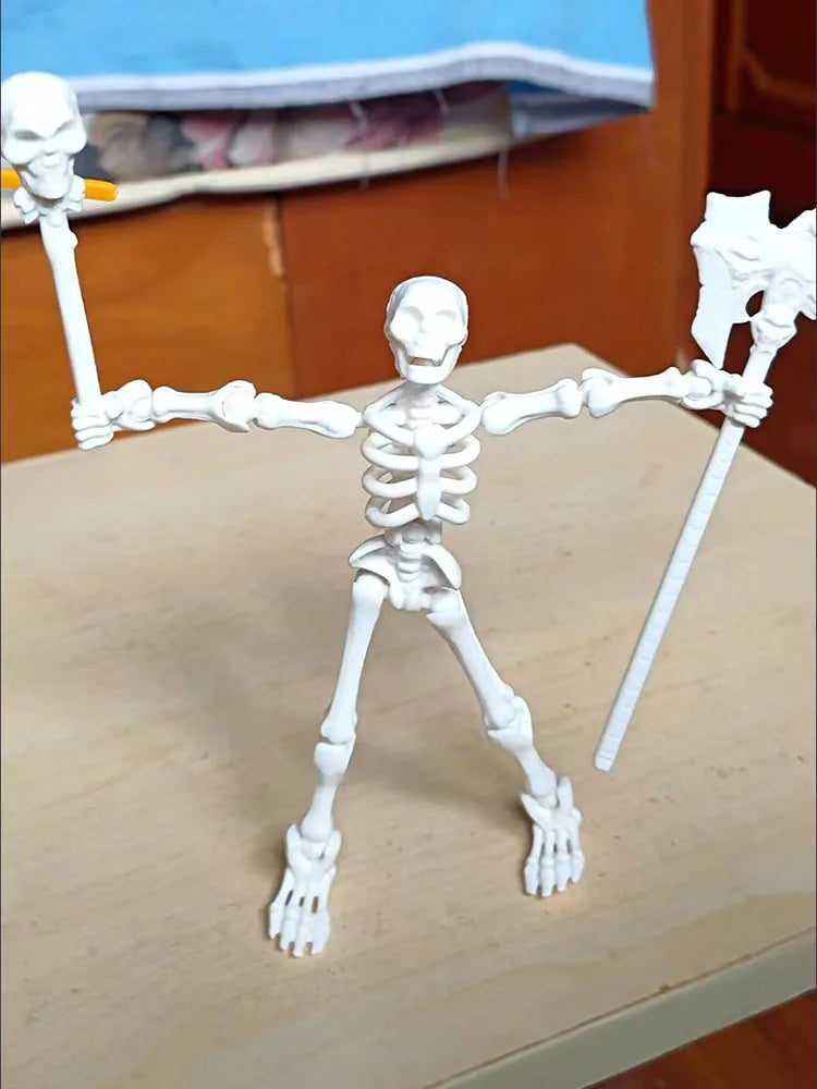  Skeleton Figure Action Skeleton Figurines With Multiple Accessories Realistic Movable Joints Model Statue For Christmas